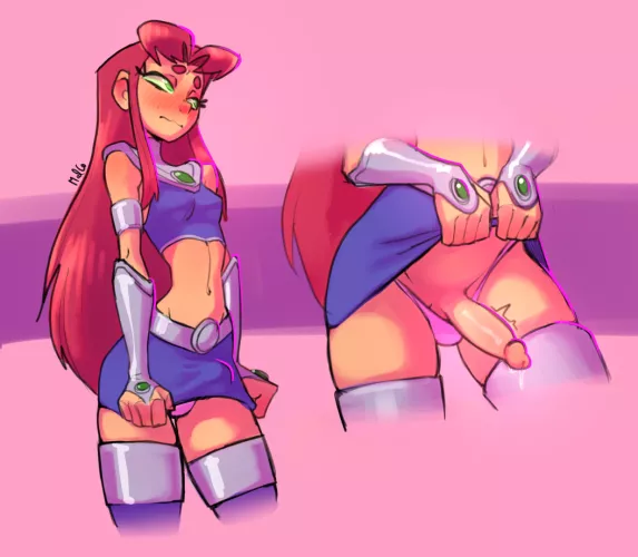 Love starfire even more when there's a cute cock 