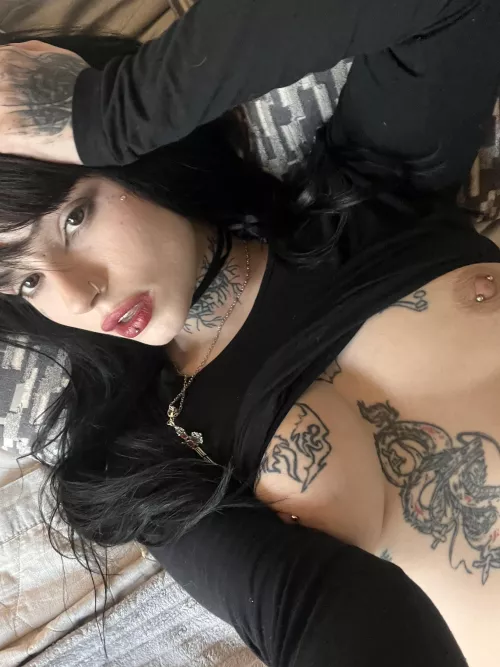  what could be better than a cute emo girl in your bed