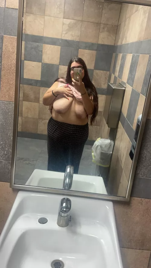 when traveling always get titty pictures in all public bathrooms!