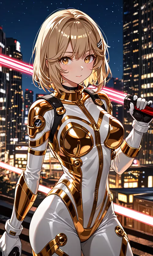 White/Gold Pilot Suit 