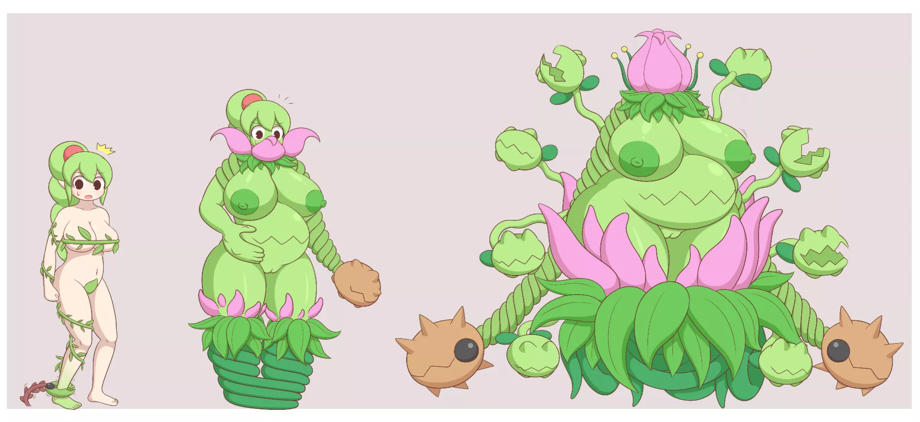 A plantera transformation by an unknown artist to me [FTPLANT]