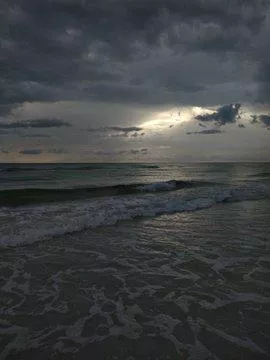 beach in the evening.