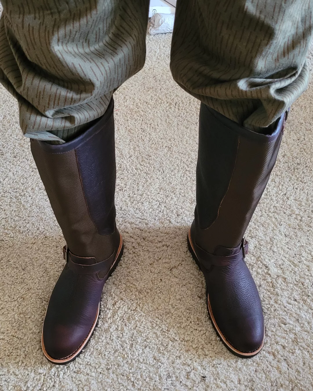 Bought some Chippewa snake-proof boots for general outdoorsy wear. They fit just fine on around the toes but are a tad loose at the heel. Will this be fixed by the normal break in period?