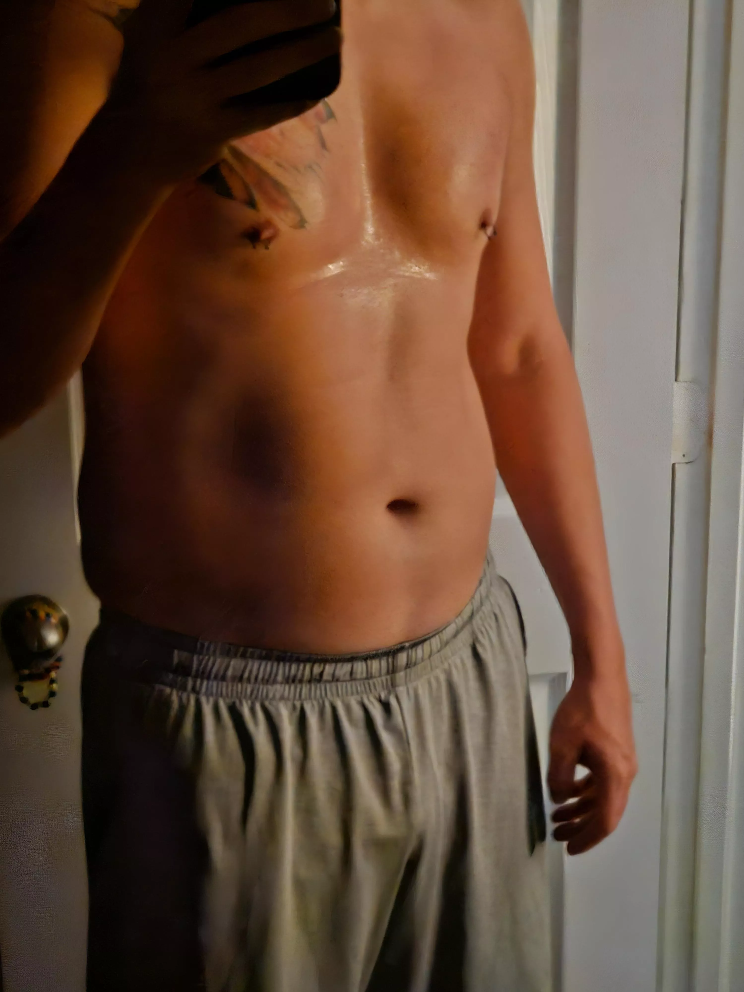 Should I shower or stay sweaty?