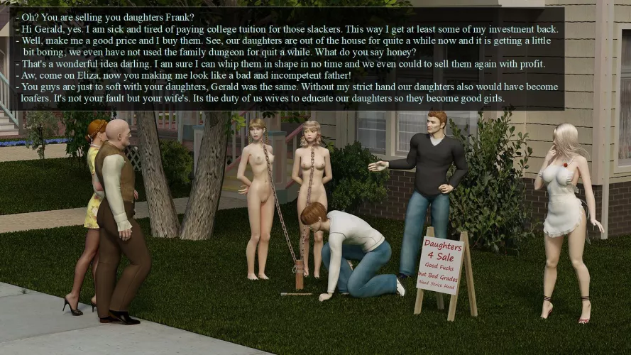 The other day at StepfordX, the city where all women are property. [Family] [Daughter] [Slave] [Humiliation] [3D] [App: Poser]