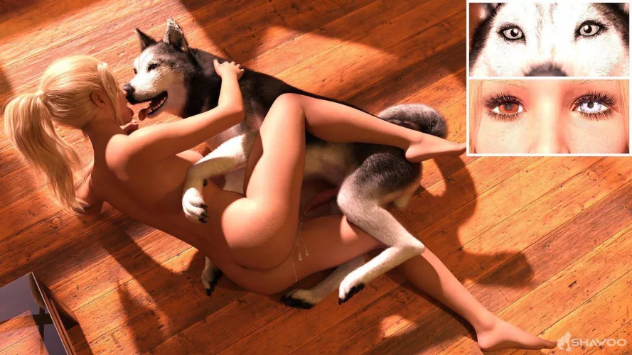 “Waking up in the morning just to find the doggo already in a knotty mood. Ever since let him fuck & cum inside, he just wants to fuck the tight pink pussy day, night and day.. [Shawoo]”