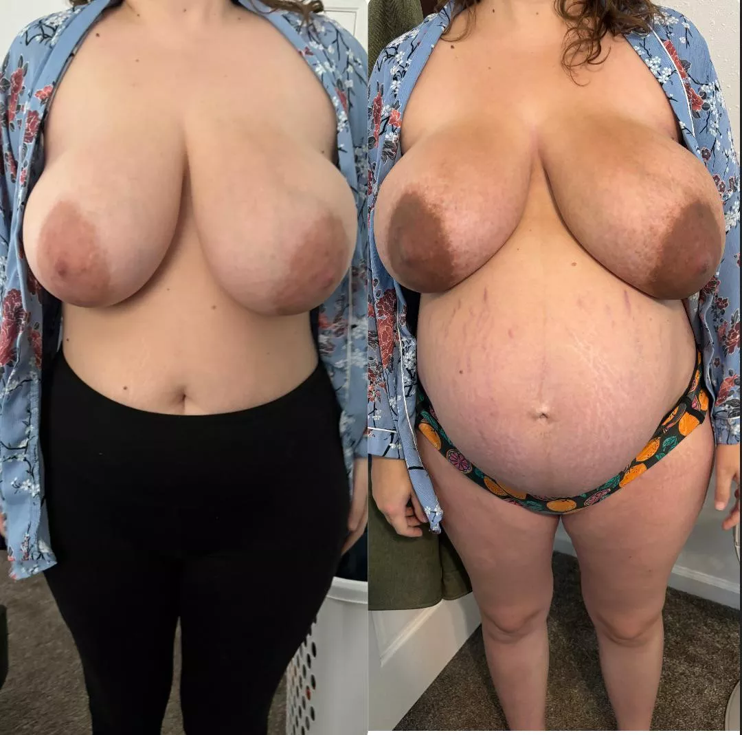 All natural. Before and during! 