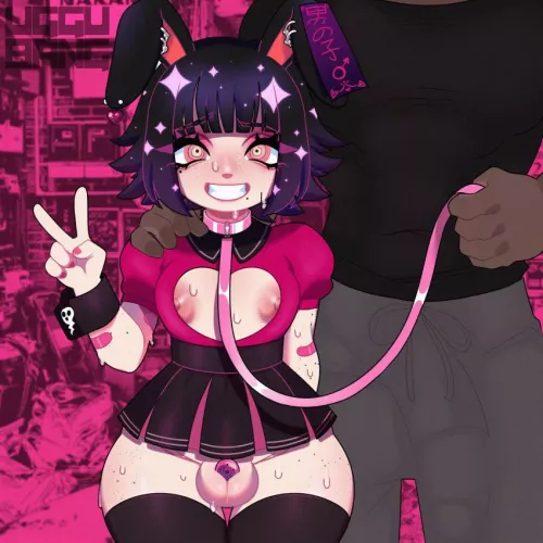 Being on a leash feels soo good :3