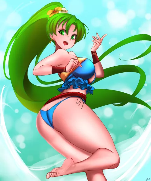 Bikini Lyn's thick thighs