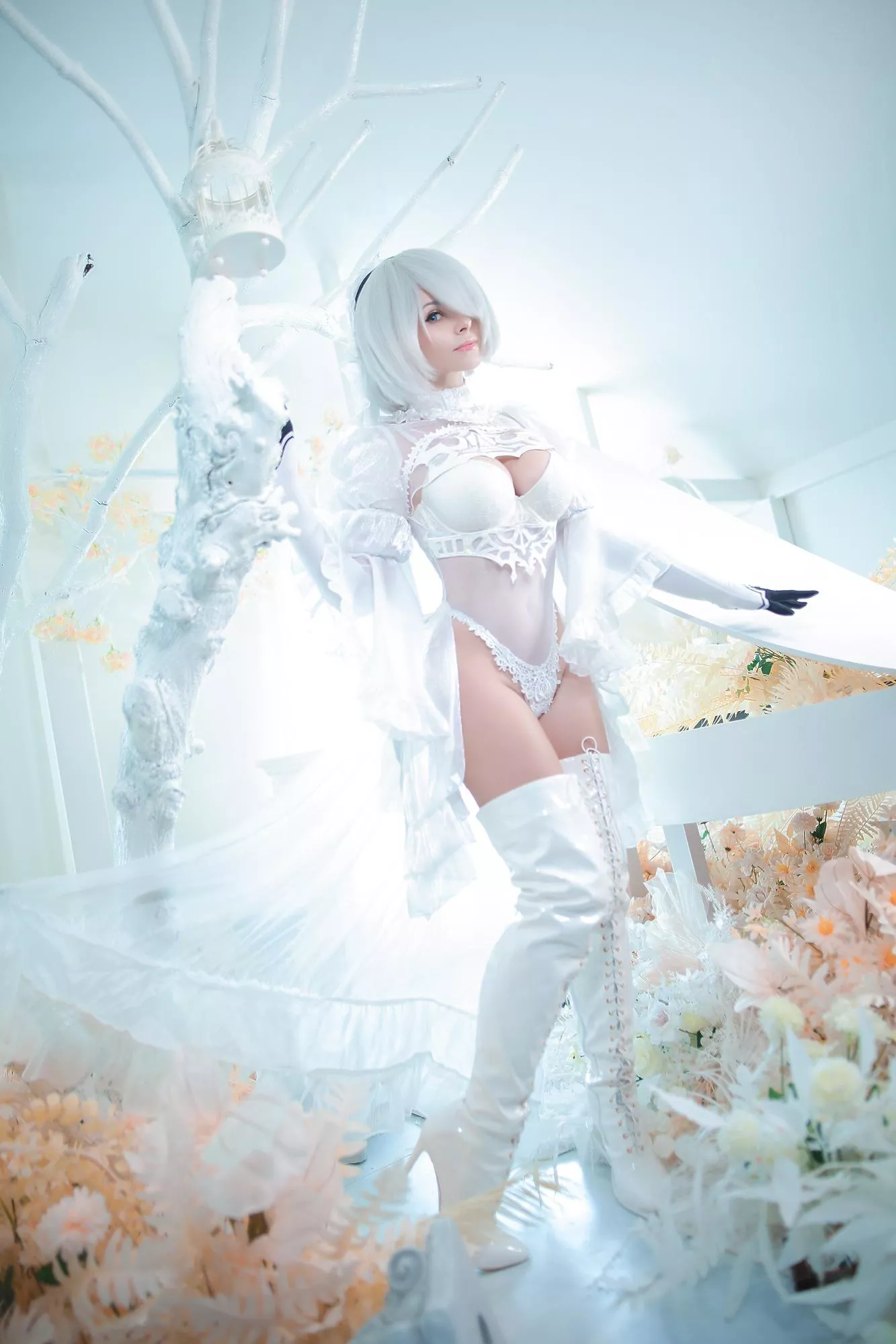 Bride 2B cosplay by Yuna Kairi