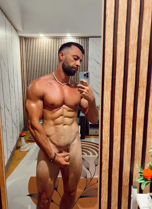 Finally embracing myself. Any love for a hung bi muscle top?