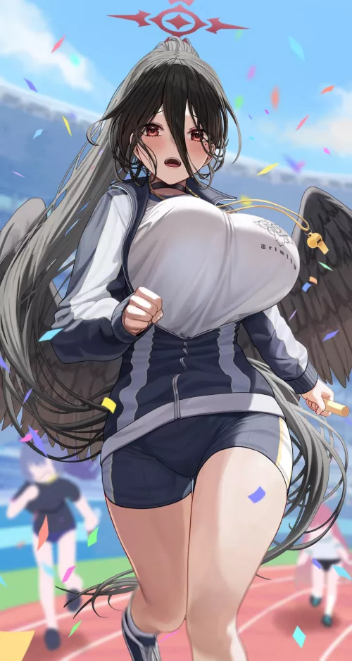 Hasumi running (SilverTsuki) [Blue Archive]