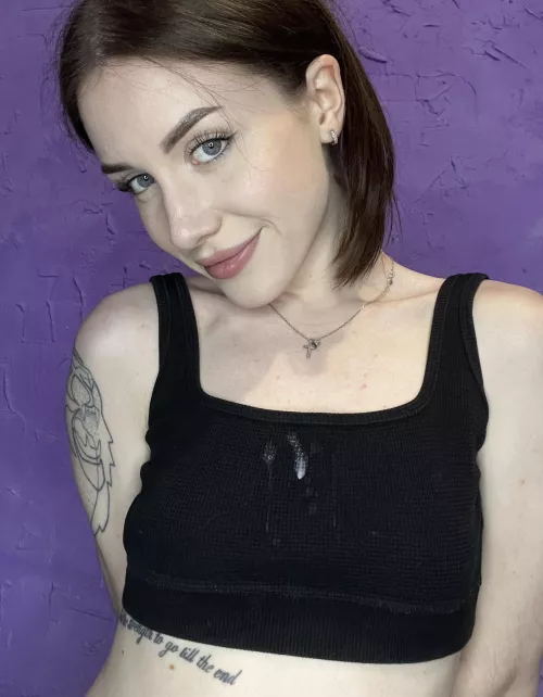 I want my top to be completely soaked with sperm