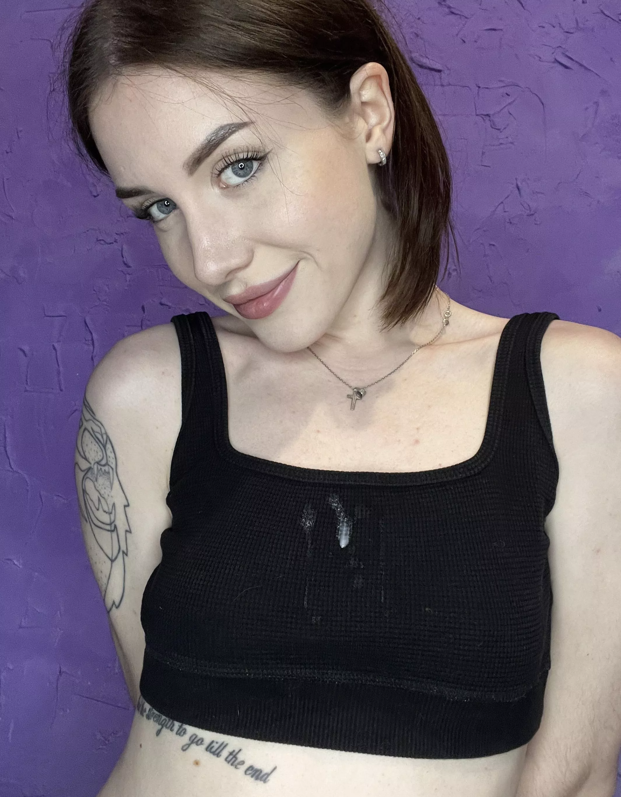 I want my top to be completely soaked with sperm