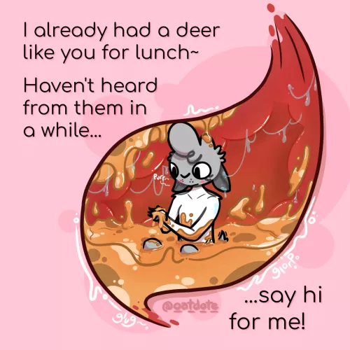 {Image} double deer (Art by oatdote) [fatal] [smaller prey] [gooey digestion]