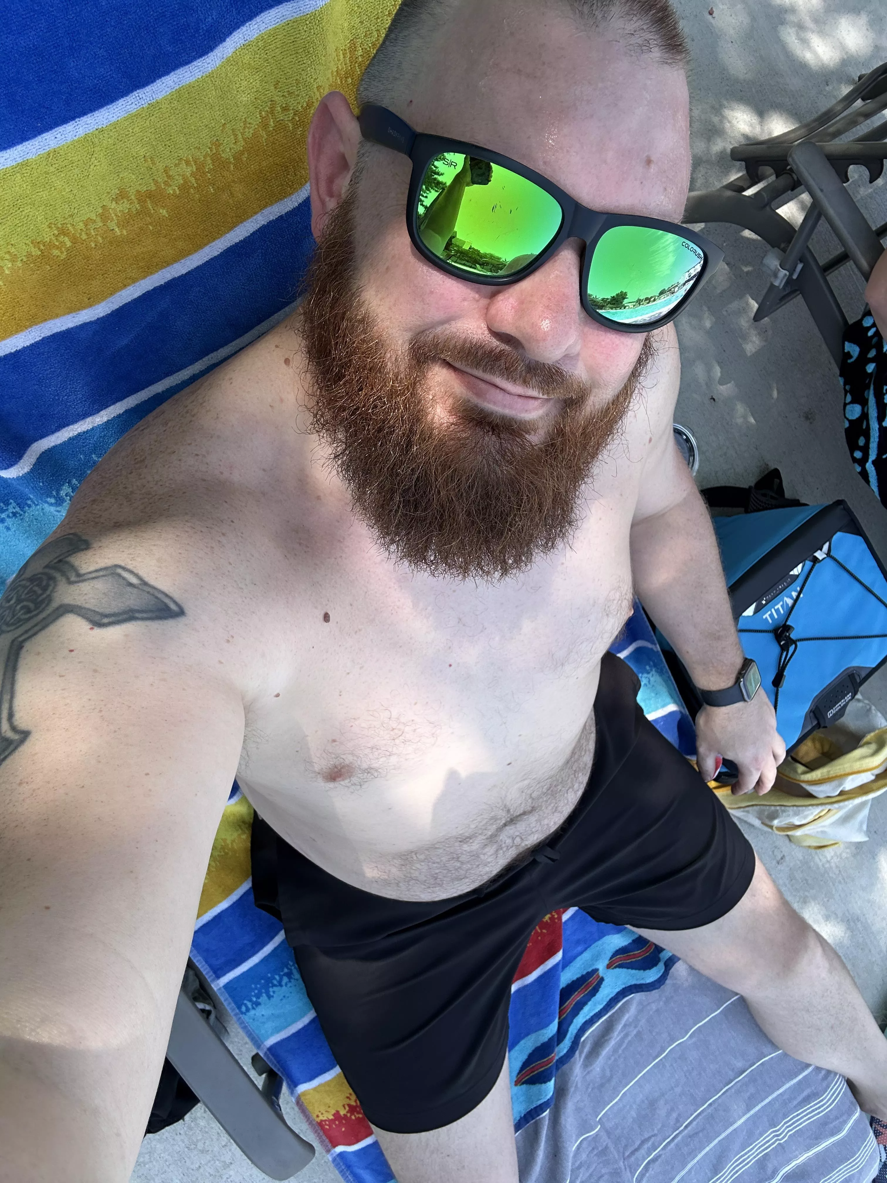 What’s the best way to get your attention from across the pool? (41)