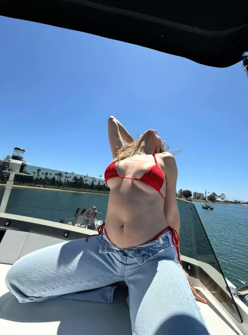 hoe on a boat