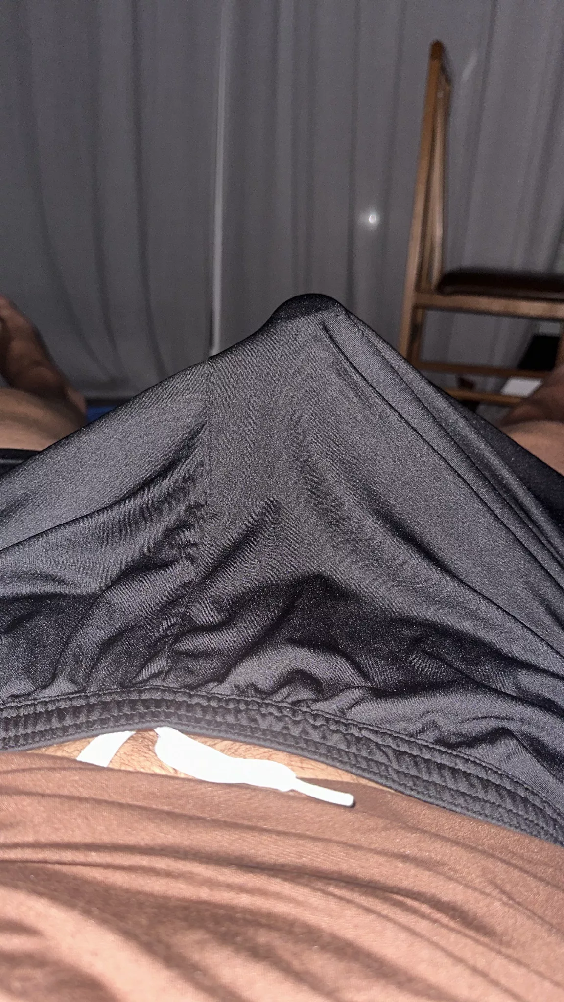 Holding because my mom is next to me