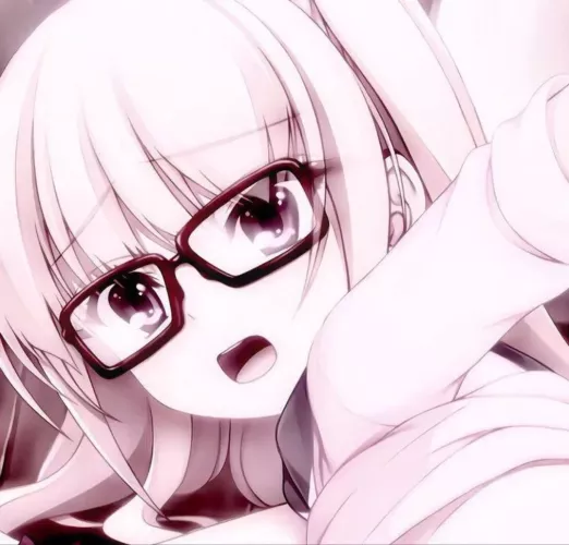 LF Color Source: glasses, open mouth, clothes lift, long hair, looking at viewer, eyebrows, school uniform, 1girl, face, close-up, portrait, looking back, arms behind back, shirt lift, long sleeves, upper teeth only
