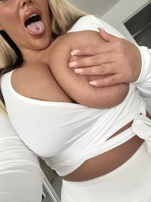 When your tits have a mind of their own sometimes all you need is a handbrake 