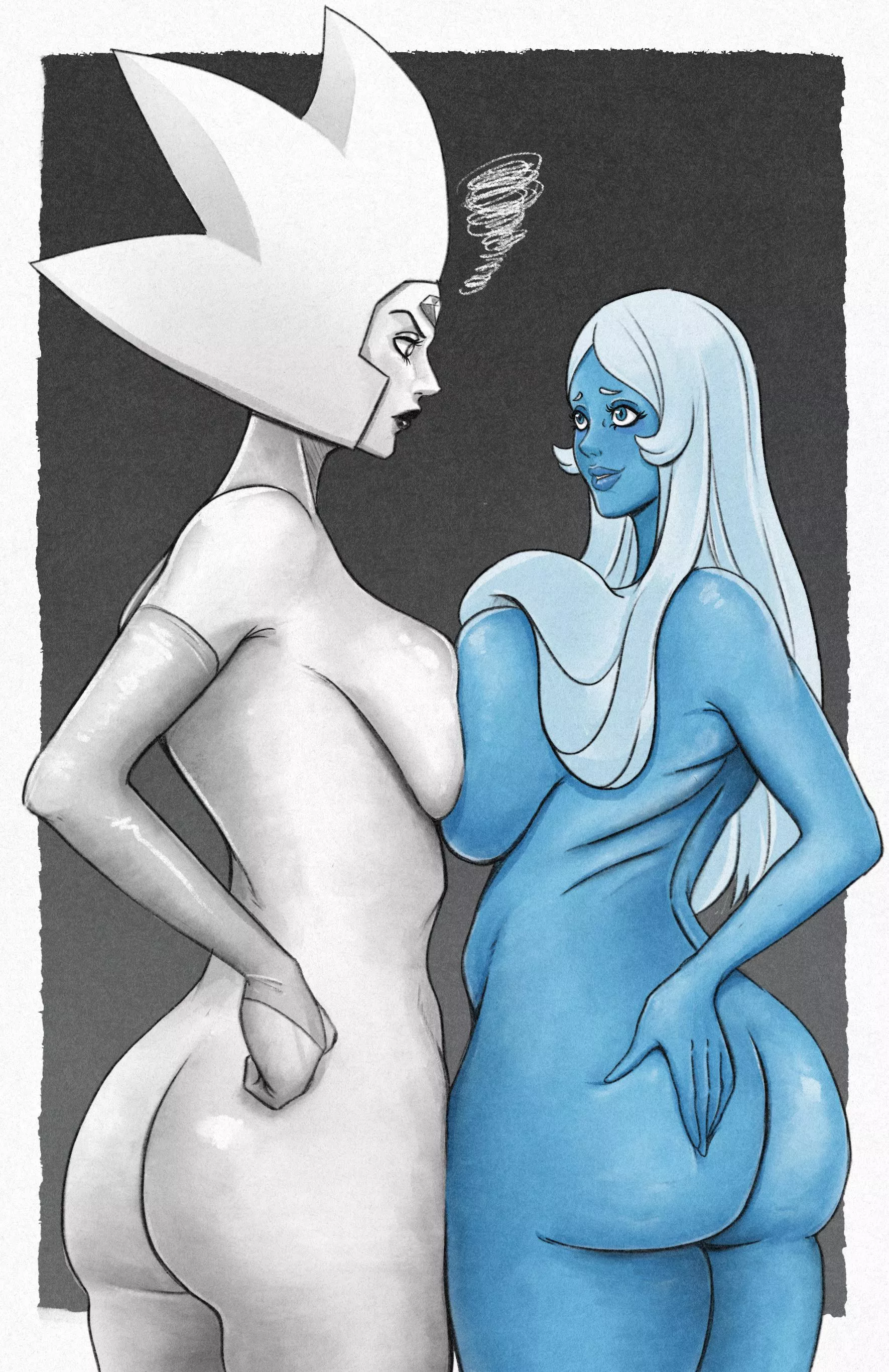 White Diamond is jealous (art by me) 