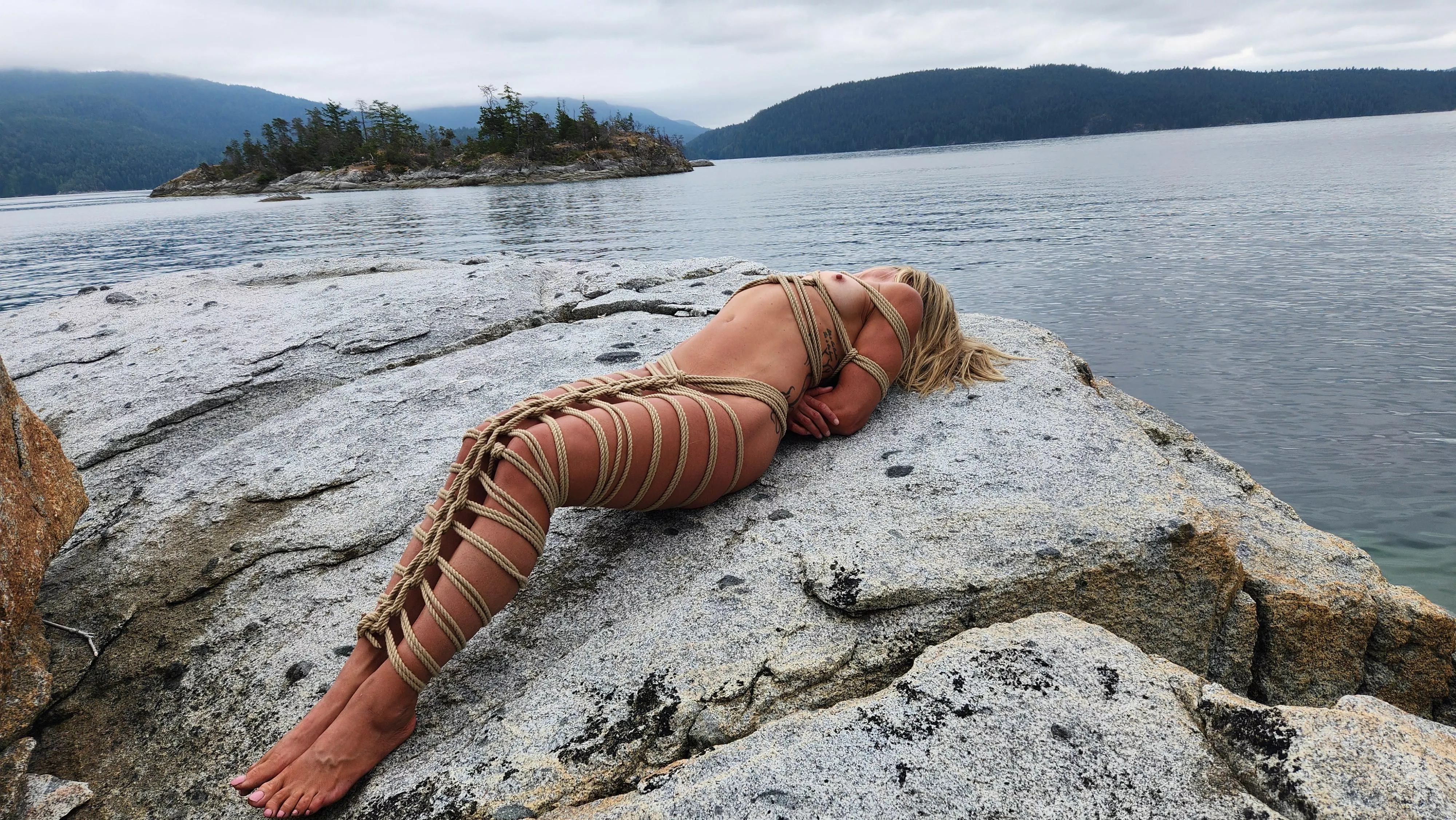 Doing my best mermaid impression after getting tied up on a week long kayak trip