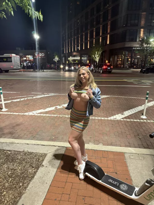 Got dared to flash outside like I wouldn't