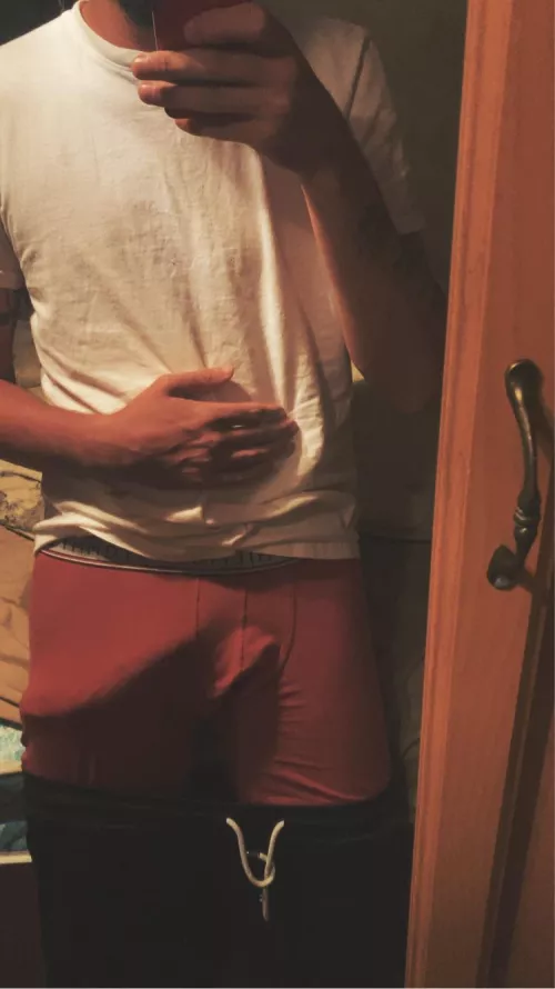 Looks better without the boxers!