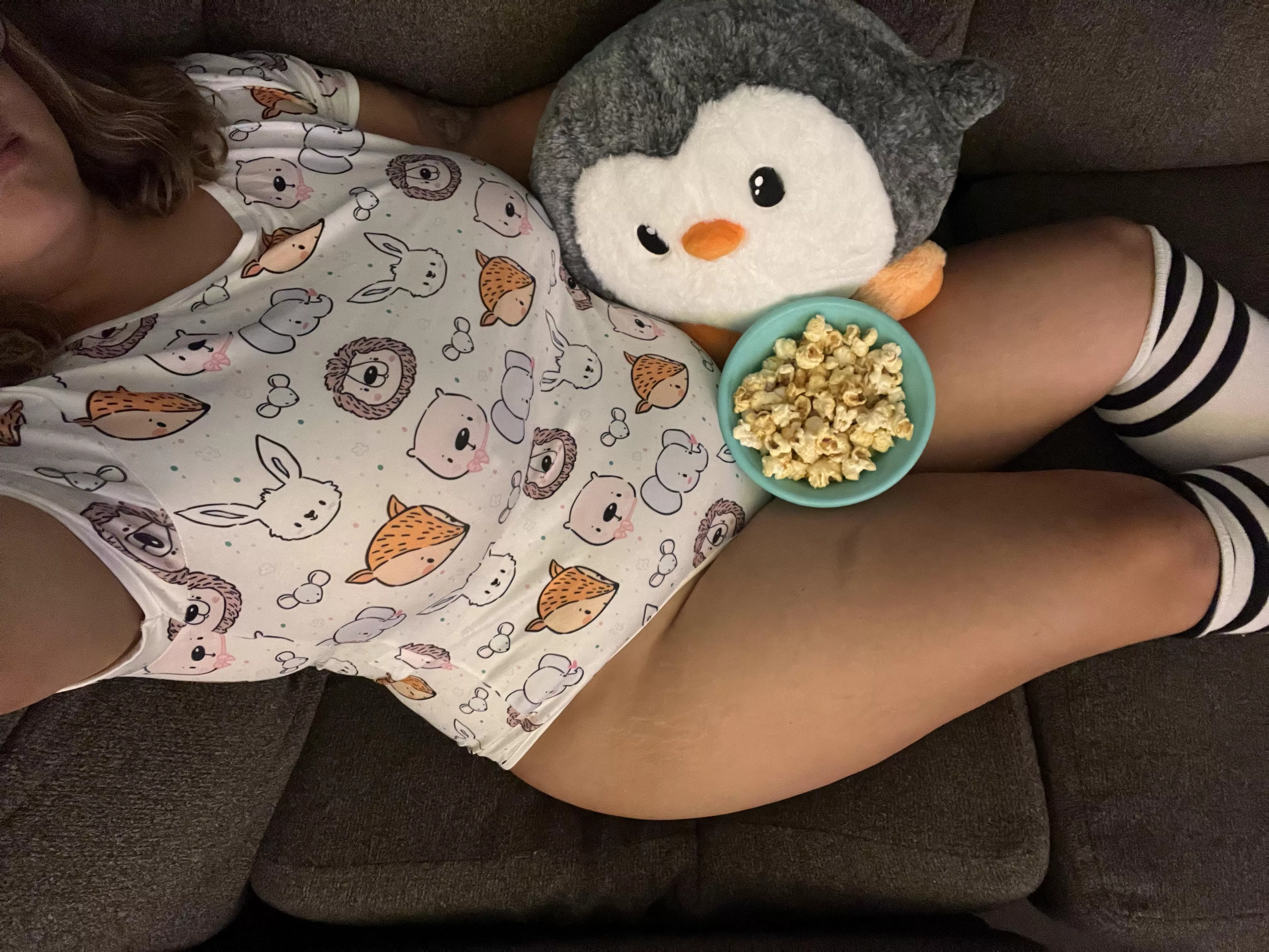 Movie night with daddy 🍿