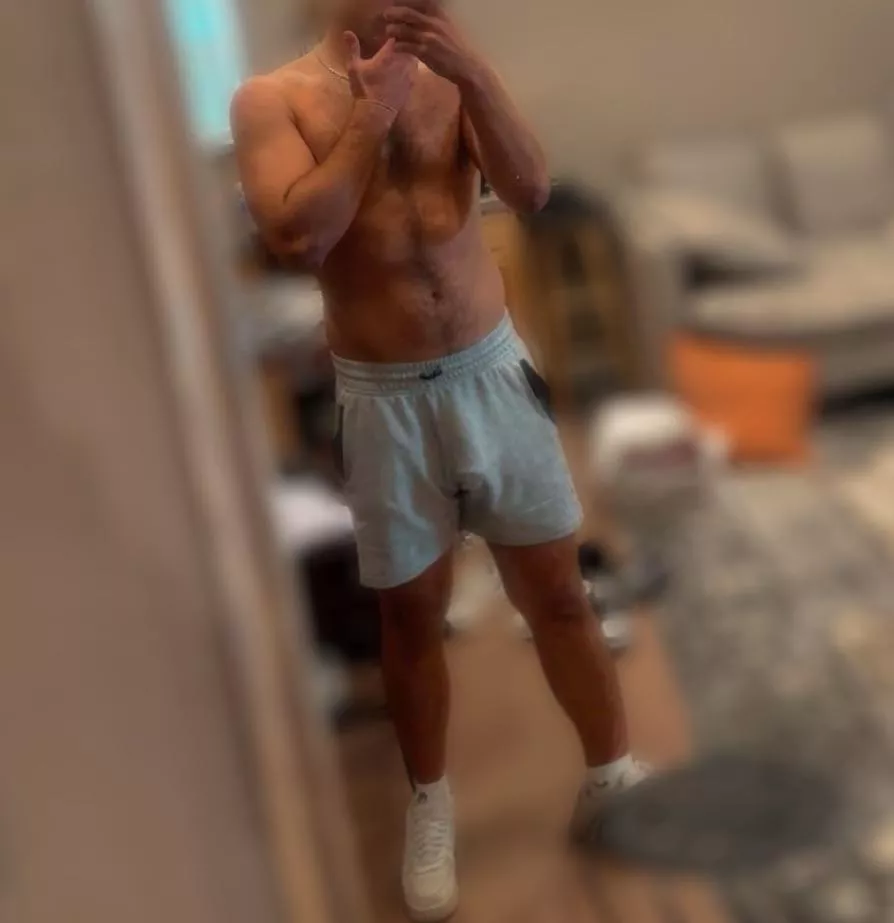 Suck it through my shorts