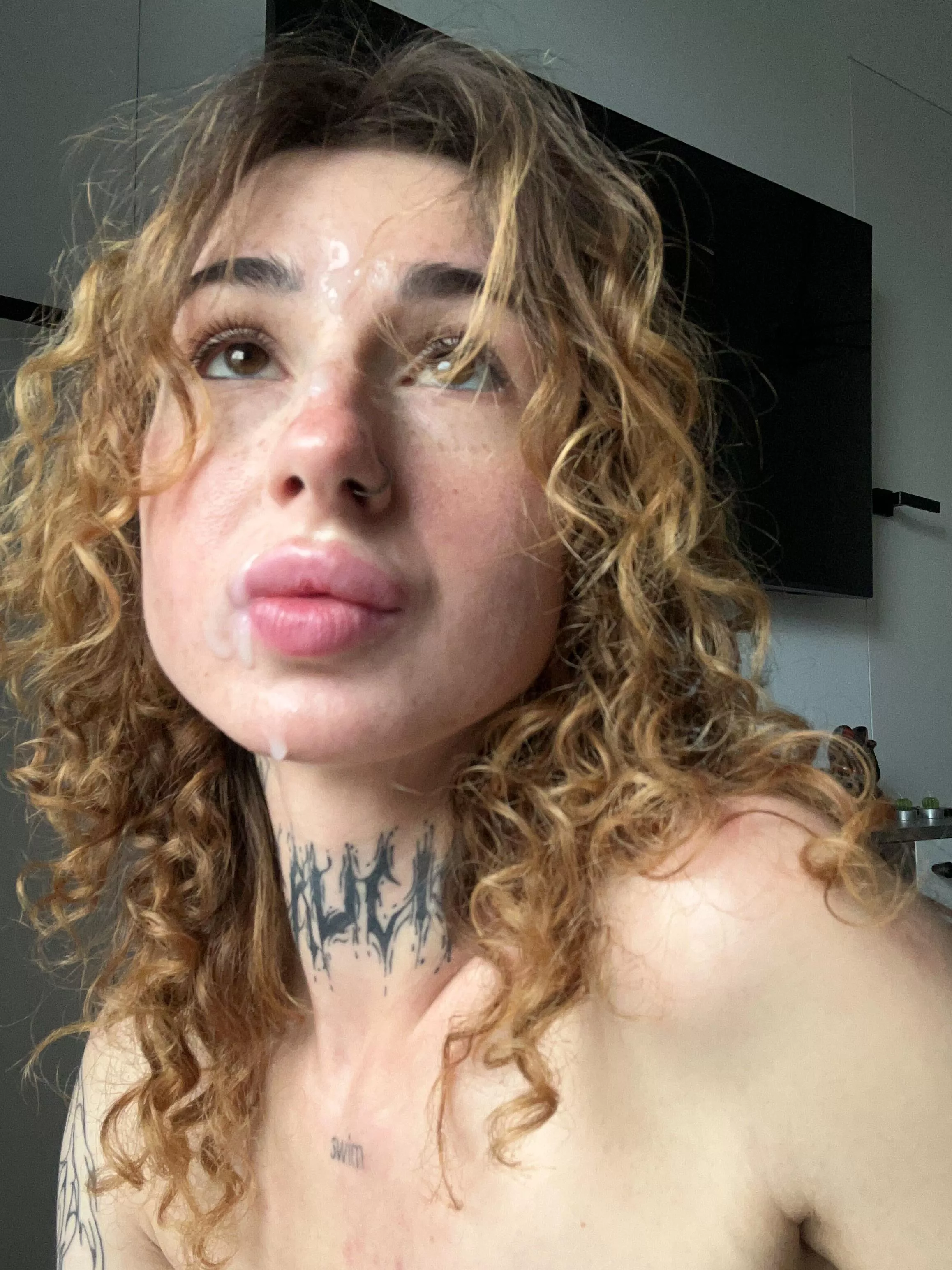 tattoo and cum