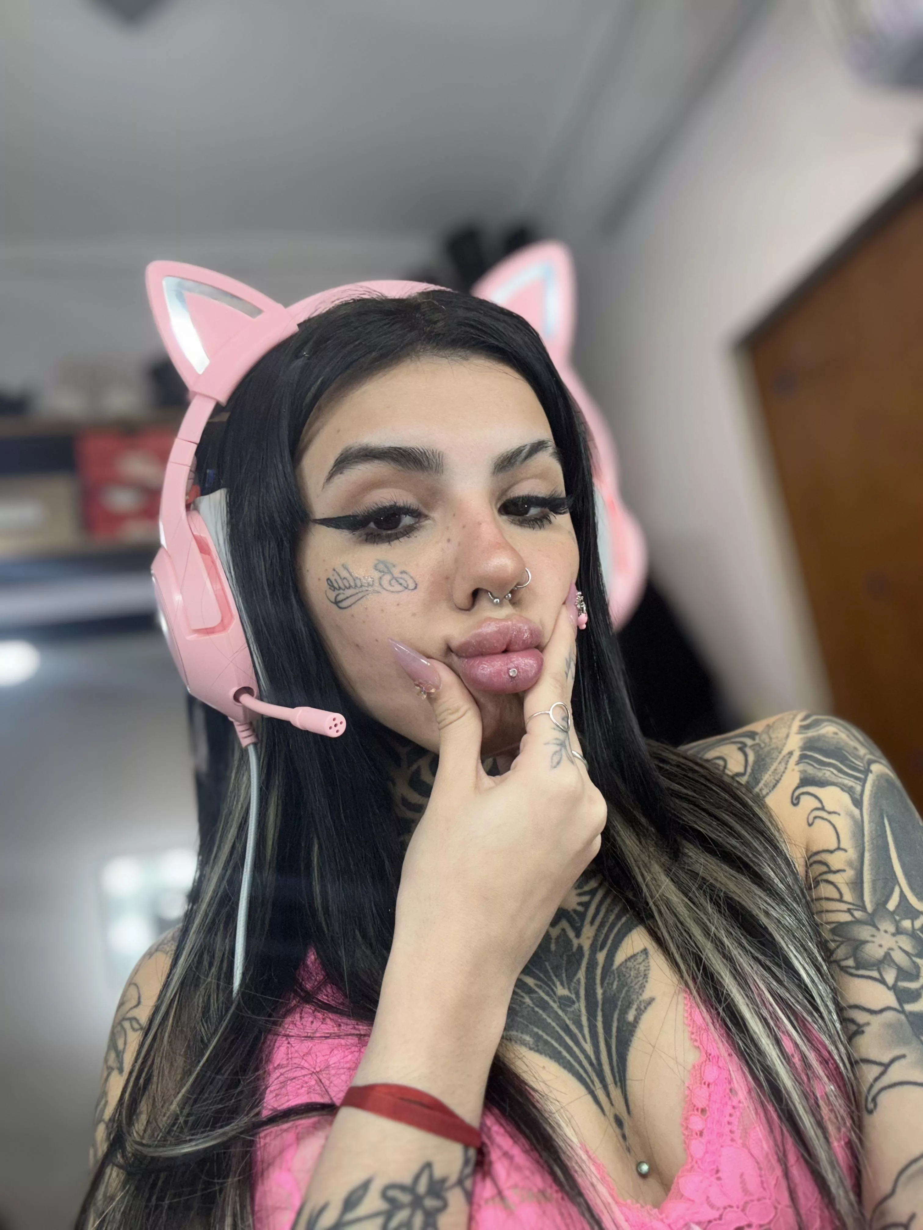 The cat is tired and wants to be stroked