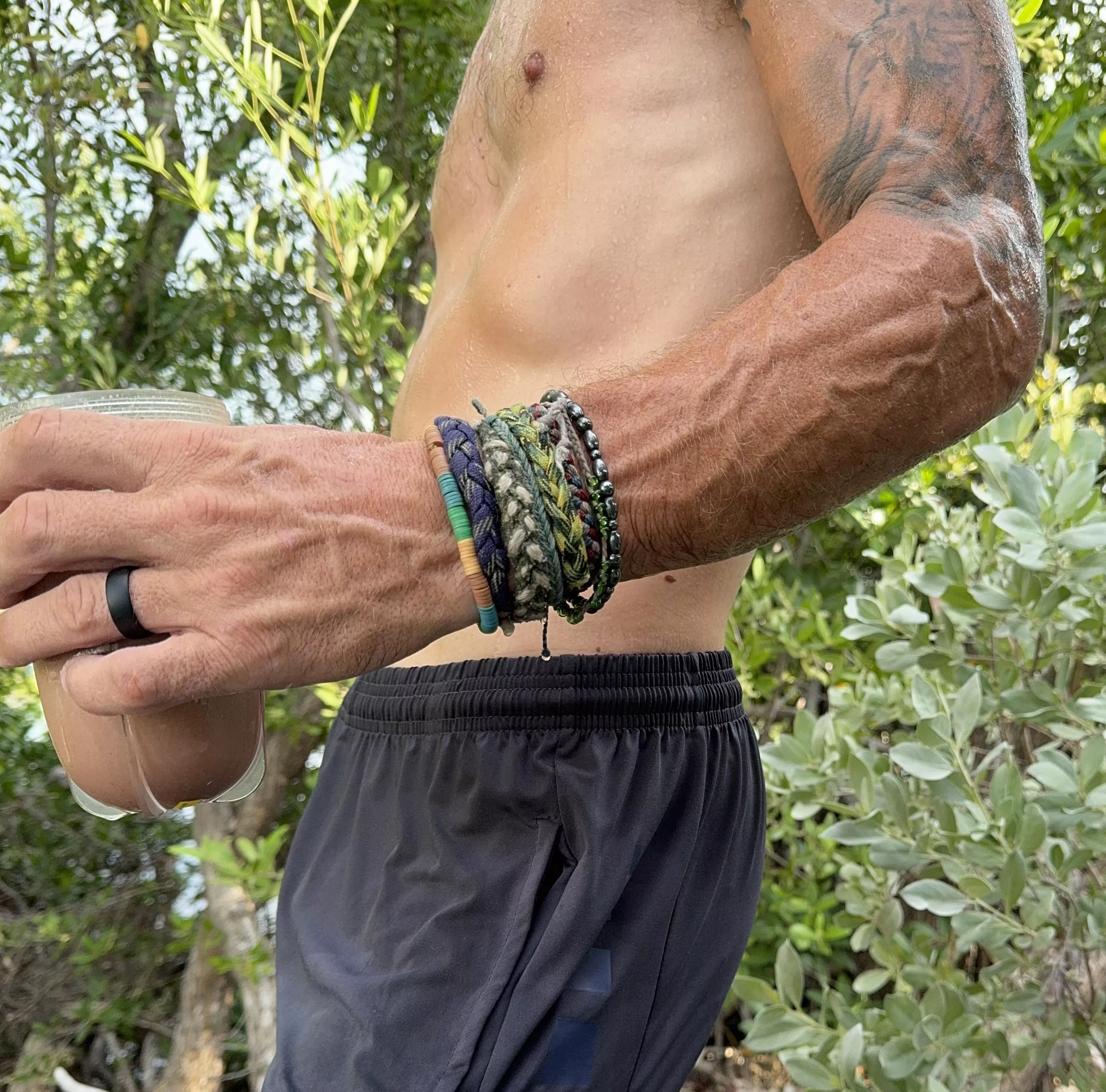 After a 2 mile interval training 