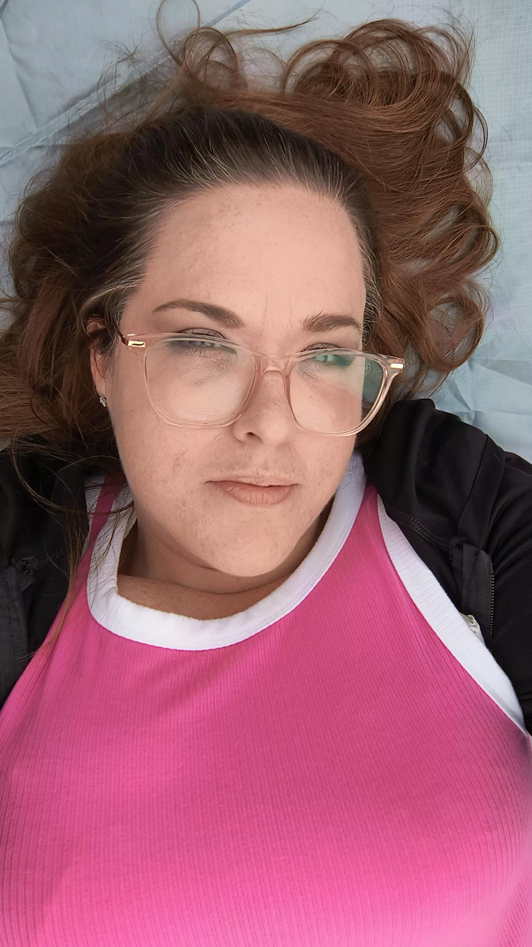 At the Deftones SOAD show this past weekend. Laying down in between sets because I'm old 😂