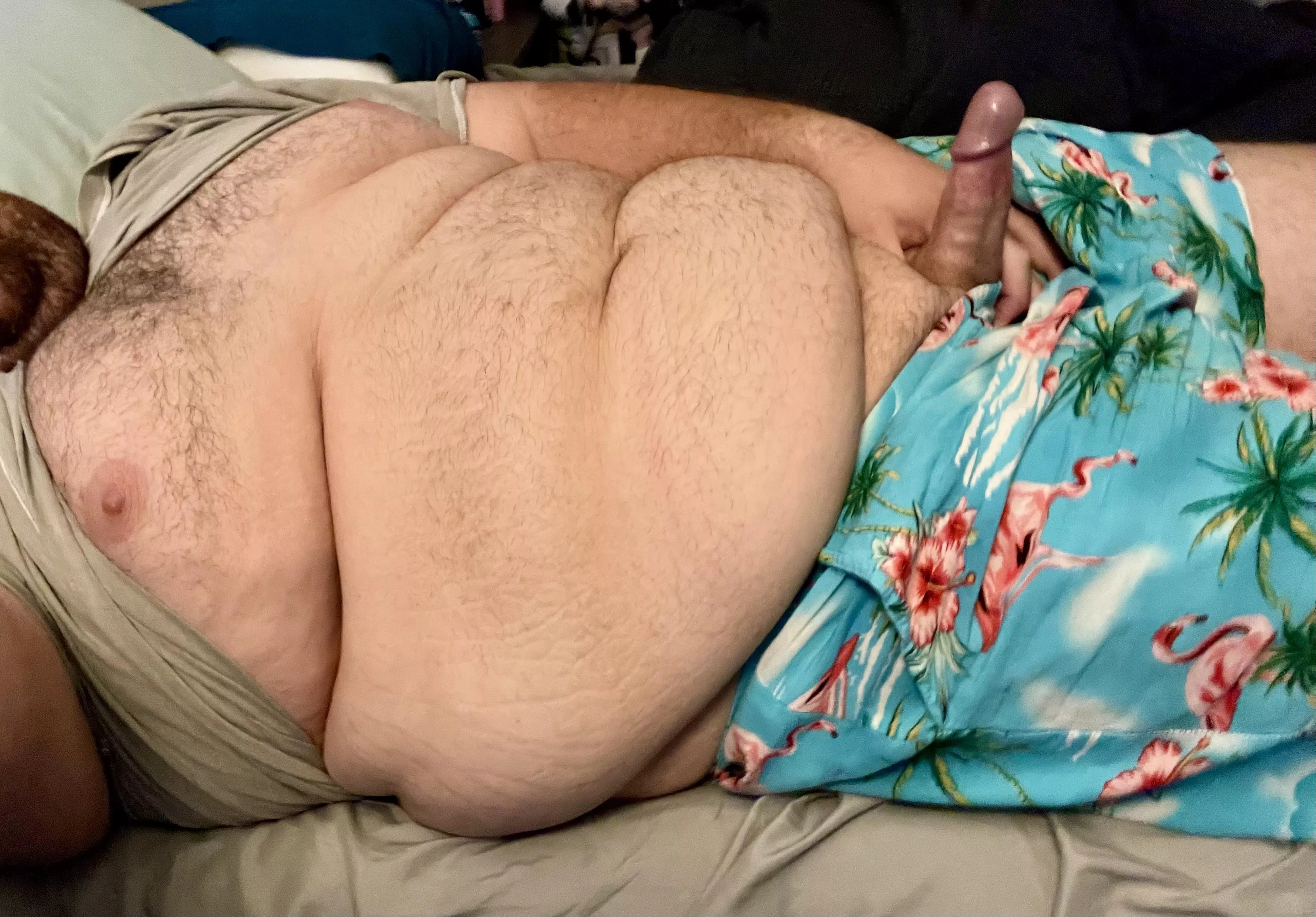 Bounce on my cock and rub my belly 