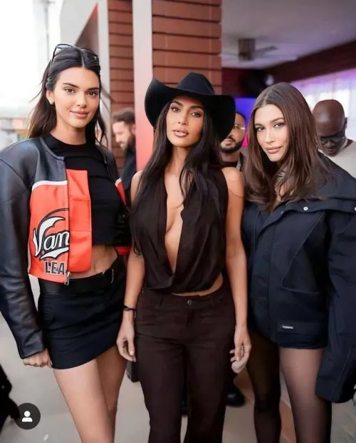 Kendall, Kim and Hailey Bieber
