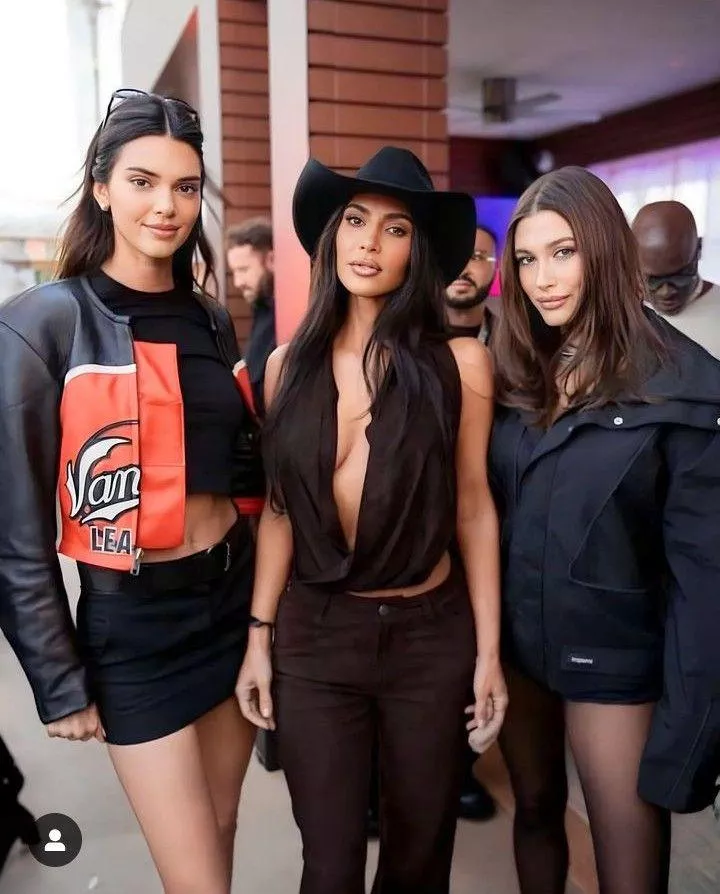 Kendall, Kim and Hailey Bieber