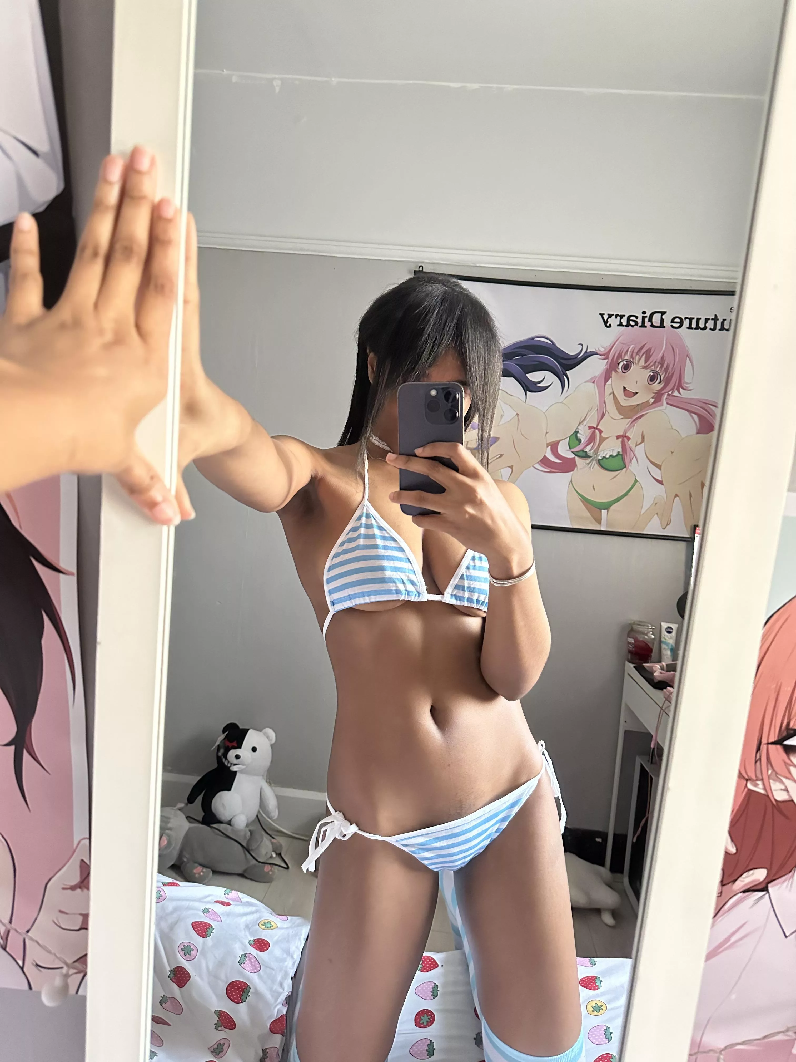 Waiting for you to strip my bikini off my body