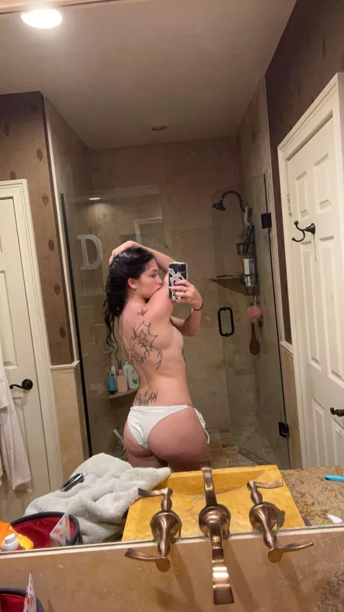 You can stare at my back tats while you destroy me from behind