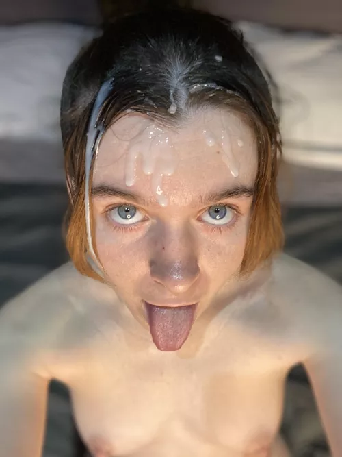 cum on my tongue please