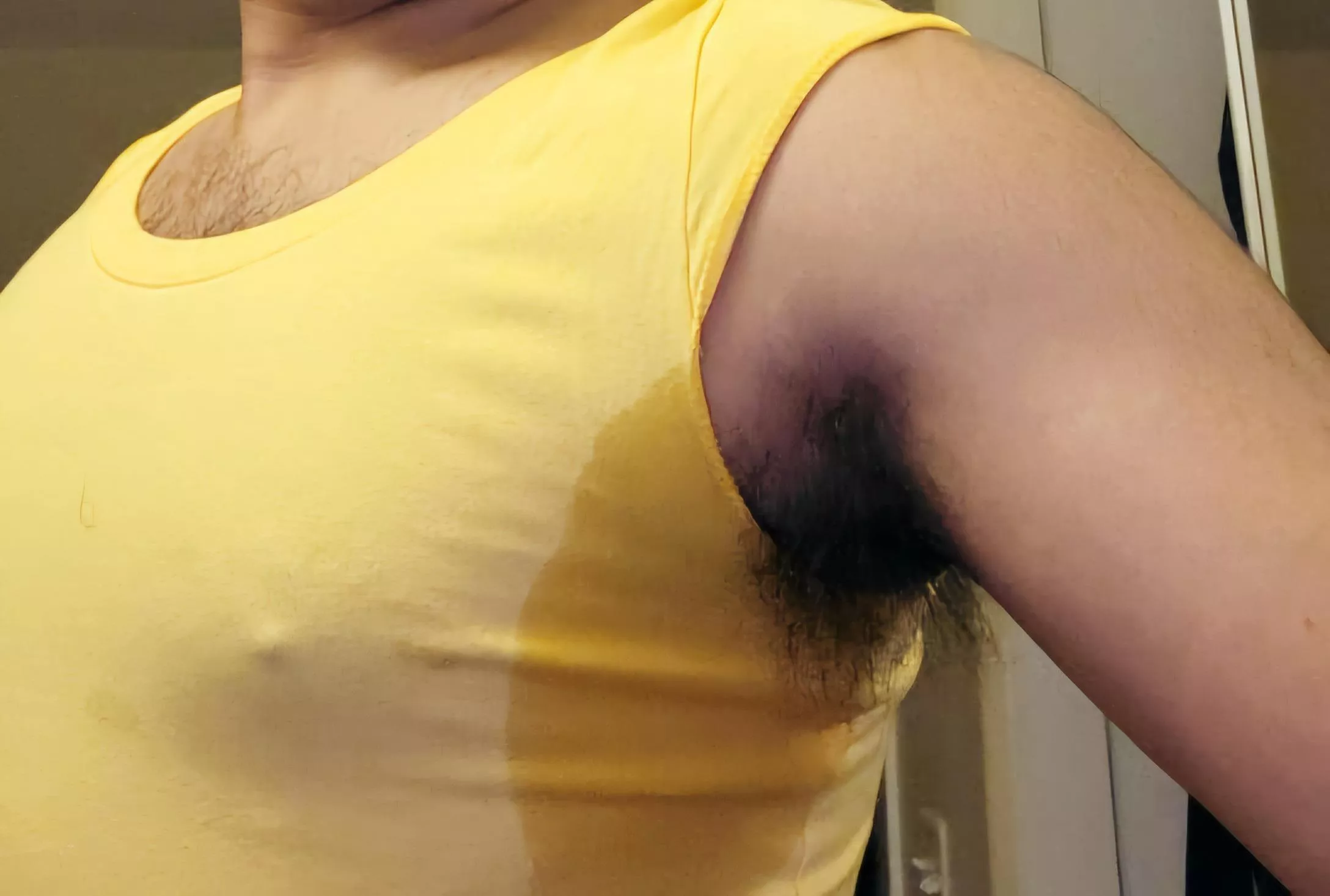 I was wondering why my man warned me not to wear this top to the gym again.