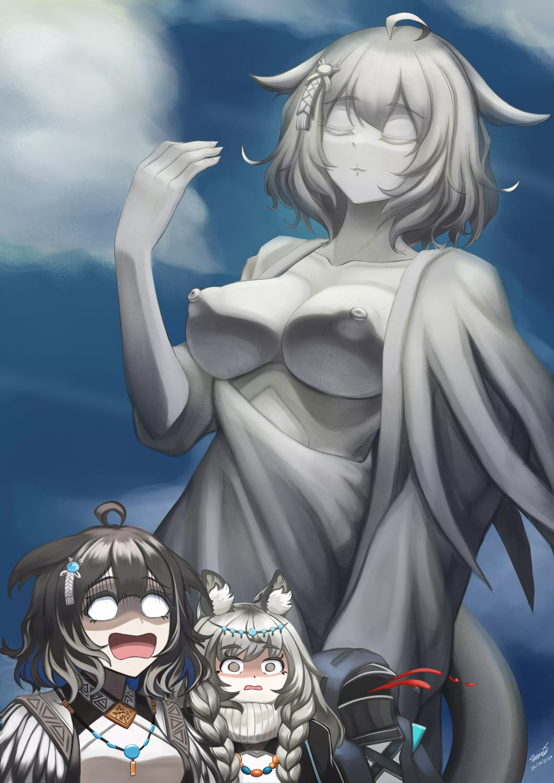 Local goddess's reaction to giant statue built by her followers 