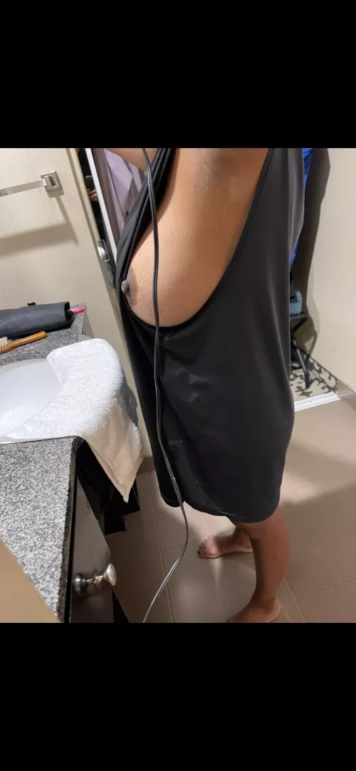 No bra problems or is it a problem 