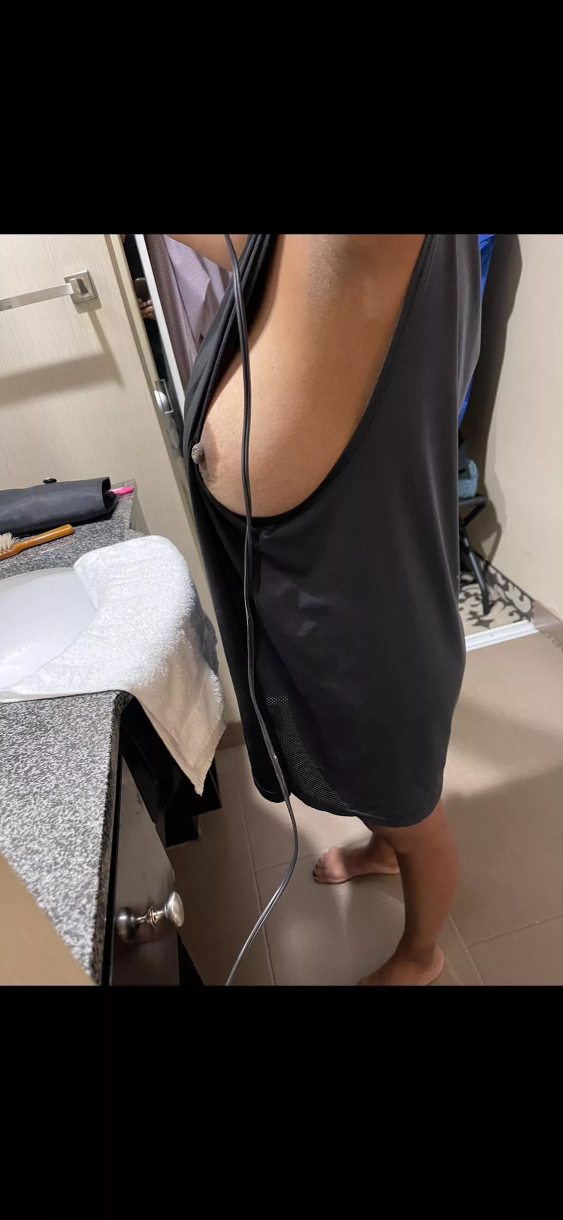 No bra problems or is it a problem 