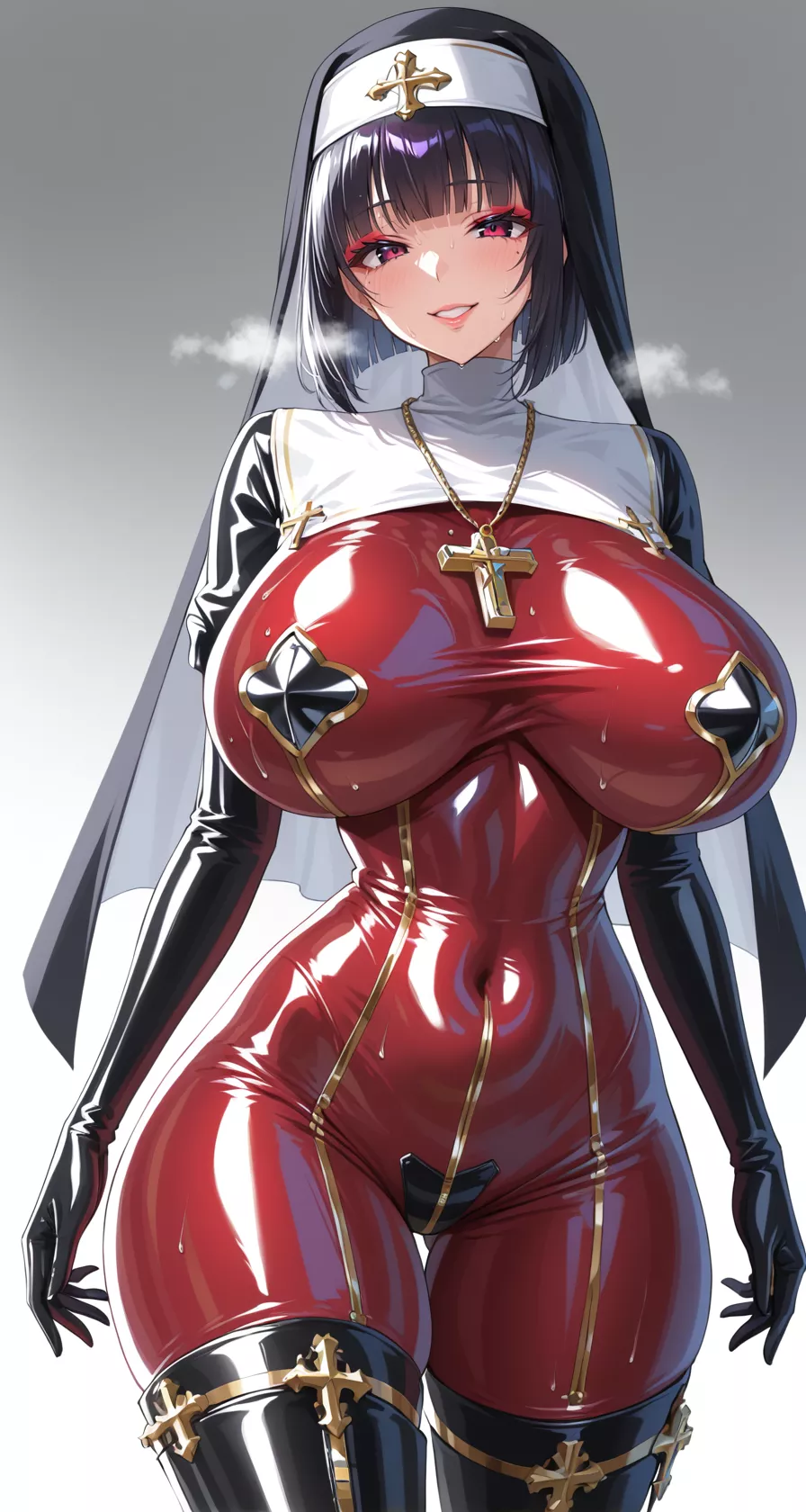 Red Latex Nun