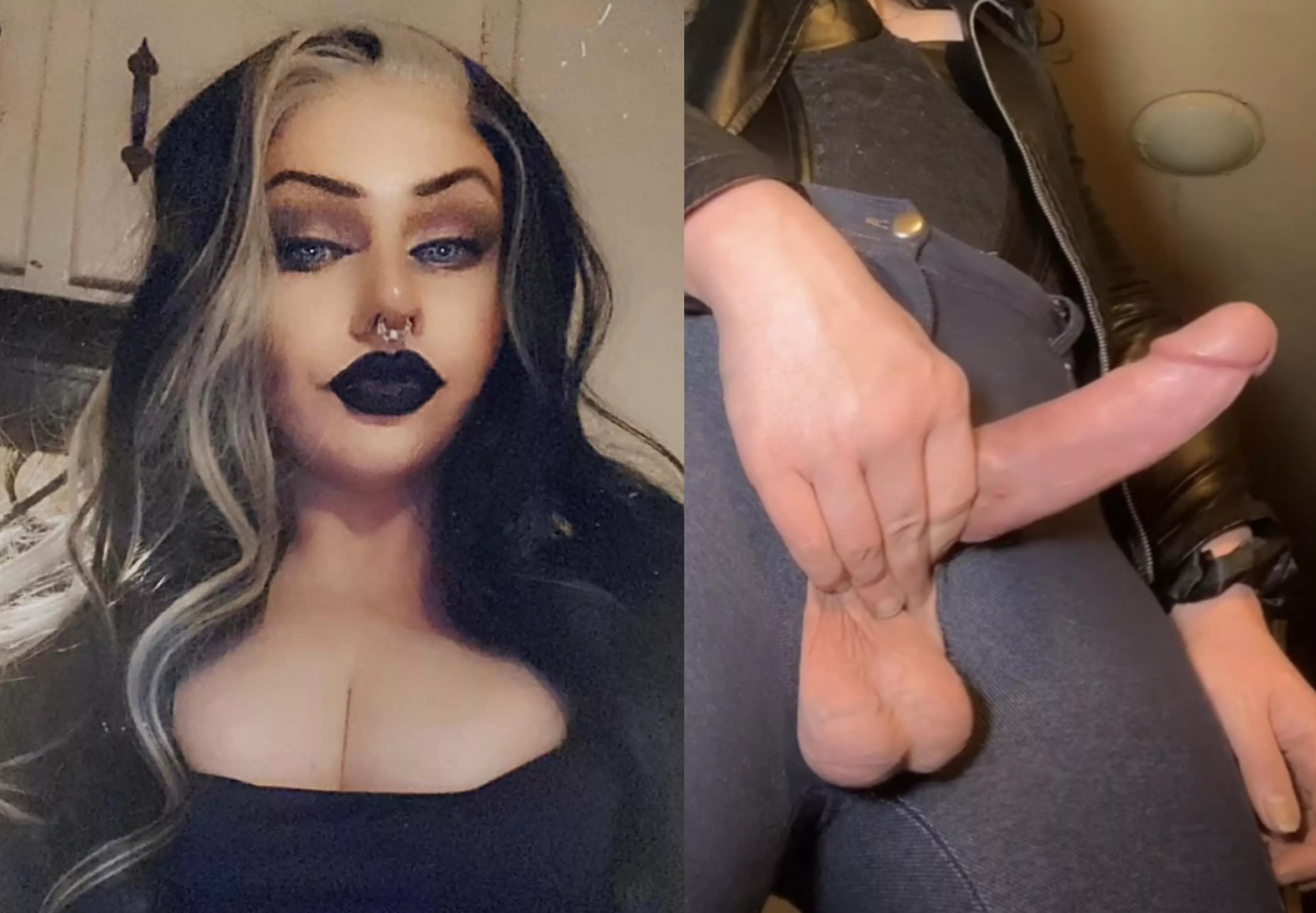 Suck and fuck my goth girl cock 😈🖤