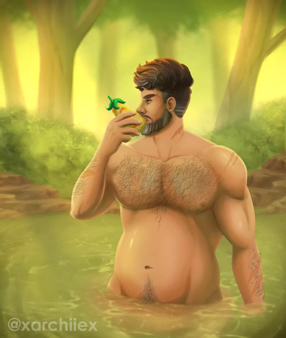 This was a 4 hour painting study I did trying out a more fully rendered style [Original Character] (@xarchiiex)