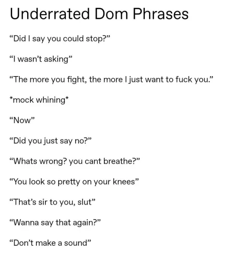 What are your fav phases to hear or to say? ☺️🥺💕💦