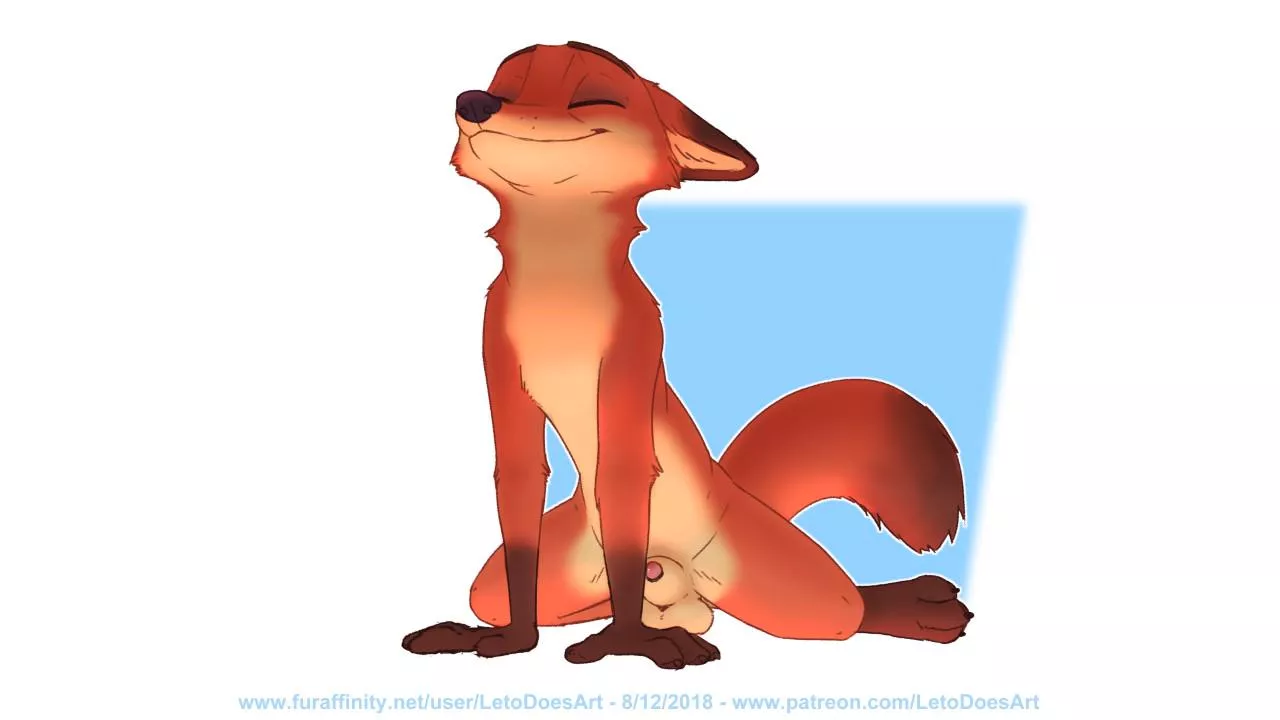 A happy fox (by LetoDoesArt)