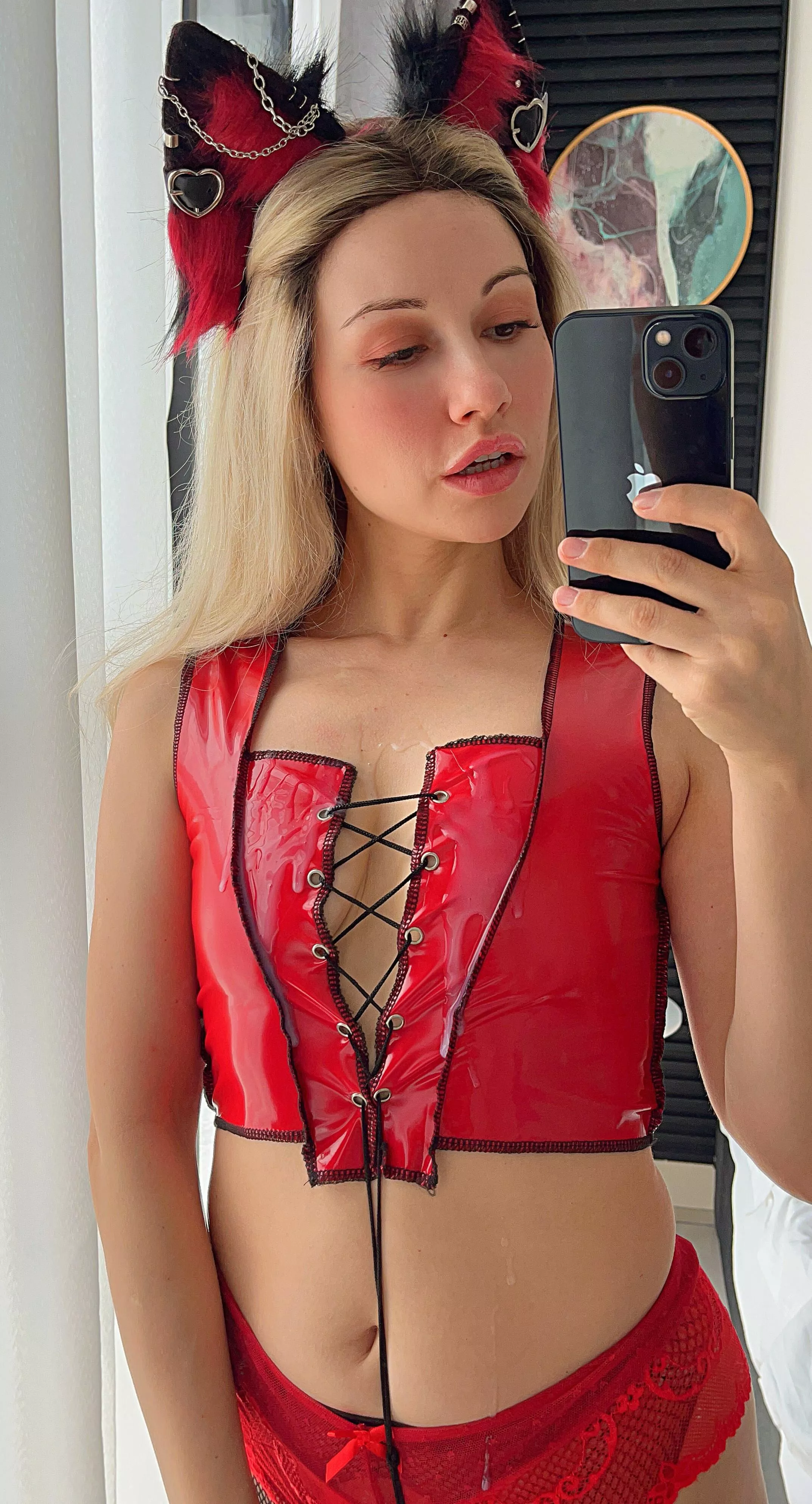 I think red lingerie is sexy